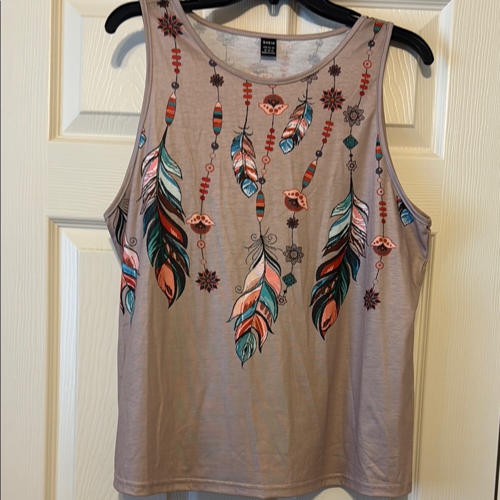 SHEIN Festher Print Sleeveless Top - Multicolor